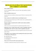 MICR 4423 EXAM PRACTICE QUESTIONS AND CORRECT ANSWERS