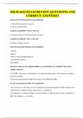 MICR 4423 EXAM REVIEW QUESTIONS AND CORRECT ANSWERS