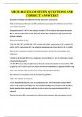 MICR 4423 EXAM STUDY QUESTIONS AND CORRECT ANSWERS