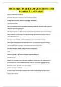 MICR 4423 FINAL EXAM QUESTIONS AND CORRECT ANSWERS&period;
