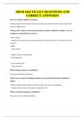 MICR 4423 EXAM 5 QUESTIONS AND CORRECT ANSWERS