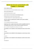 BUNDLE OF MICR 4423 EXAMS ALL WITH QUESTIONS AND CORRECT ANSWERS