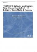 Test Bank For Behavior Modification&colon; What It Is and How To Do It 12th Edition by Garry Martin &vert;&vert;ISBN&colon;9781032233147