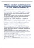 MSSC CLA Exam Terms &lpar;Certification Questions And Answers&rpar; Final Exam With Lab&vert; All Answers Are Expert Verified For Guaranteed Pass  