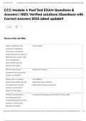 CCC Module 4 Post Test EXAM Questions & Answers &vert; 100&percnt; Verified solutions &vert;Questions with Correct Answers 2025 latest update&excl;&excl;