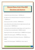 Honors Chem&period; Unit 1 Test 2025 Questions and Answers