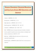 Honors Chemistry&colon; Chemical Reactions and Gas Laws Exam 2025 Questions and Answers