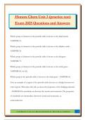 Honors Chem Unit 3 &lpar;practice test&rpar; Exam 2025 Questions and Answers