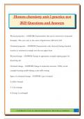 Honors chemistry unit 1 practice test 2025 Questions and Answers