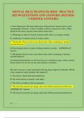 MENTAL HEALTH &lpar;PSYCH&rpar; HESI - PRACTICE  2025 90 QUESTIONS AND ANSWERS &lpar;2025&sol;2026&rpar;  &lpar;VERIFIED ANSWERS&rpar;