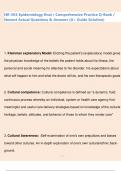 NR-503 Epidemiology final / Comprehensive Practice Q-Bank / Newest Actual Questions & Answers (A+ Guide Solution)