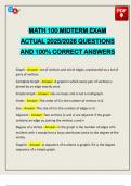 MATH 100 MIDTERM EXAM ACTUAL 2025&sol;2026 QUESTIONS AND 100&percnt; CORRECT ANSWERS
