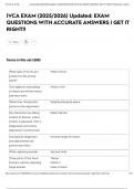 IVCA EXAM &lpar;2025&sol;2026&rpar; Updated&colon; EXAM QUESTIONS WITH ACCURATE ANSWERS &vert; GET IT RIGHT&excl;&excl;