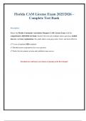 Florida CAM License Exam 2025&sol;2026 &vert; Complete Test Bank with Answers & Explanations