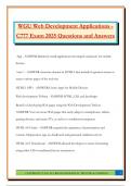 WGU Web Development Applications - C777 Exam 2025 Questions and Answers