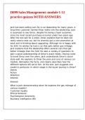 D099 Sales Management module 1-12 practice quizzes&period;