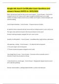 Google Ads Search Certification Exam Questions and answers Newest RATED A&plus; 2025&sol;2026 