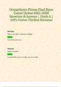 Orangetheory Fitness Final Exam &lpar;Latest Update 2025 &sol; 2026&rpar; Questions & Answers &vert; Grade A &vert; 100&percnt; Correct &lpar;Verified Solutions&rpar;
