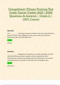 Orangetheory Fitness Training Test Guide &lpar;Latest Update 2025 &sol; 2026&rpar; Questions & Answers &vert; Grade A &vert; 100&percnt; Correct