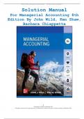 Solution Manual for Managerial Accounting 8th Edition &vert; Wild&comma; Shaw & Chiappetta