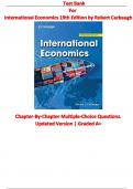 International Economics 19th Edition Test Bank by Robert Carbaugh &ndash; Complete Chapter-by-Chapter Multiple Choice Questions &lpar;Graded A&plus;&rpar;
