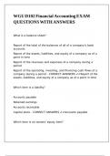 WGU D102 Financial Accounting EXAM QUESTIONS WITH ANSWERS