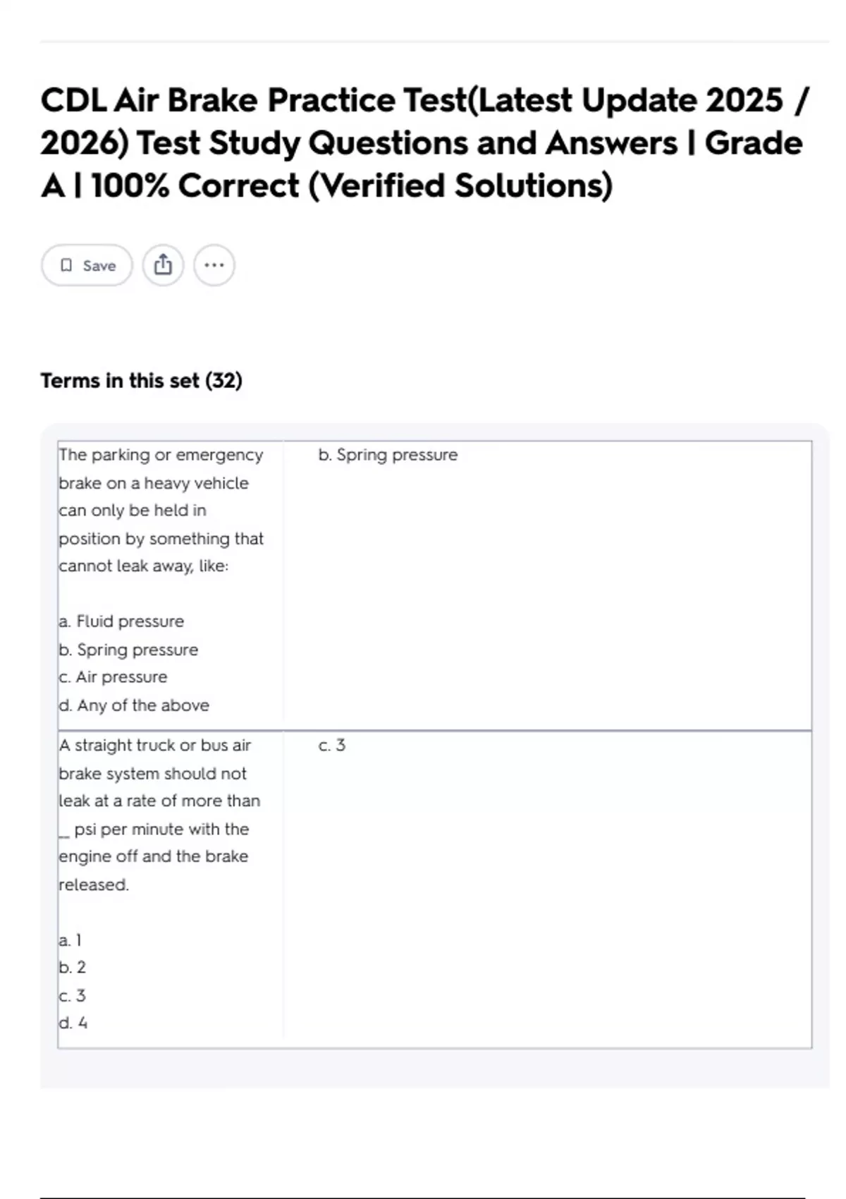 CDL Air Brake Practice Test(Latest Update 2025 / 2026) Test Study ...