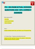 PCI - ISA EXAM ACTUAL 2025&sol;2026 QUESTIONS AND 100&percnt; CORRECT ANSWERS