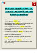 PCIP EXAM REVIEW V4&period;0 ACTUAL 2025&sol;2026 QUESTIONS AND 100&percnt; CORRECT ANSWERS