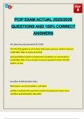 PCIP EXAM ACTUAL 2025&sol;2026 QUESTIONS AND 100&percnt; CORRECT ANSWERS