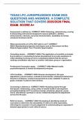 TEXAS LPC JURISPRUDENCE EXAM 2025 QUESTIONS AND ANSWERS&period; A COMPLETE SOLUTION THAT COVERS 2025&sol;2026 FINAL EXAM&period; SCORE A&plus; 