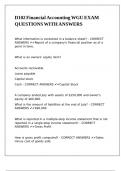 D102 Financial Accounting WGU EXAM QUESTIONS WITH ANSWERS