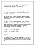 Financial Accounting - D102 WGU EXAM QUESTIONS WITH ANSWERS