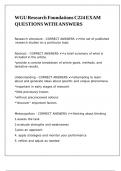 WGU Research Foundations C224 EXAM QUESTIONS WITH ANSWERS