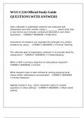 WGU C224 Official Study Guide QUESTIONS WITH ANSWERS&comma;