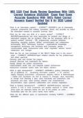  MIS 3320 Final Study Review Questions With 100&percnt; Correct Solutions 2025&sol;2026  Exam Real Exam Accurate Questions With 100&percnt; Rated Correct Answers Expert Verified Get It A&plus; 2025 Latest Updated