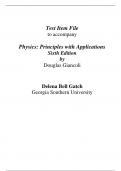 Test Bank For Physics Principles with Applications Sixth Edition by Douglas Giancoli&comma; Delena Bell Gatch Chapter 1-33