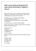 D487 - Secure Software Design EXAM QJESTIONS WITH 100- CORRECT answers