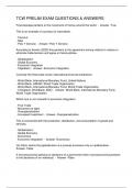 TCW PRELIM EXAM QUESTIONS & ANSWERS