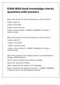D306 WGU book knowledge checks questions with answers