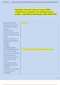 Edmentum Personal Finance Course EXAM  comprehensive questions and verified accurate  solution &lpar;detailed & elaborated&rpar; 2025-2026 TEST