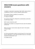 WGU D306 exam questions with answers