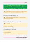 Certified Professional Coder &lpar;CPC&rpar;  Certification Exam Questions and Correct  Answers&sol; Latest Update &sol; Already Graded