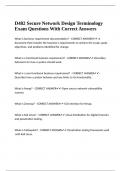 D482 Secure Network Design Terminology Exam Questions With Correct Answers&period;