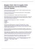 Supply chain&colon; Intro to supply chain Test Questions Correct Solutions Current Update