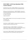 WGU D483- CySA Exam Questions With Correct Answers