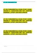 ATI RN FUNDAMENTALS  ATI RN FUNDAMENTALS EXAM STUDY GUIDE&period;  GRADED A&plus;&period; QUESTIONS AND 100&percnt; VERIFIED  ANSWERS&period; LATEST 2025&sol;2026 UPDATE  ATI RN FUNDAMENTALS EXAM STUDY GUIDE&period;  GRADED A&plus;&period; QUESTIONS AND 100&percnt; VERIFIED  ANSWERS&period; LATEST 2025&sol;2026 UPDATE  ATI RN F