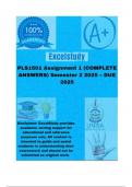 PLS1501 Assignment 1 &lpar;COMPLETE ANSWERS&rpar; Semester 2 2025 &ndash; DUE 2025&semi;100&percnt; trusted &comma;comprehensive and complete reliable solution with clear explanation