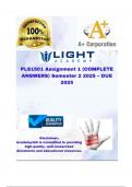 PLS1501 Assignment 1 &lpar;COMPLETE ANSWERS&rpar; Semester 2 2025 &ndash; DUE 2025&semi;100&percnt; trusted &comma;comprehensive and complete reliable solution with clear explanation