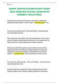 SAPPC CERTIFICATION STUDY GUIDE 2025 UPDATED ACTUAL EXAM WITH CORRECT SOLUTIONS&period; 